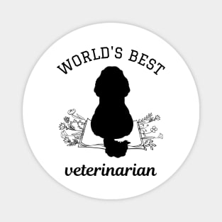 WORLD'S BEST VETERINARIAN; VET GIFT PUPPY DOG Magnet